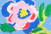 Blue flower painting art backgrounds.