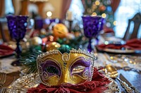 Carnival table mask celebration.