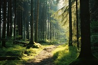 Landscape forest sunlight woodland.