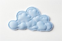 Cloud in embroidery style pattern white accessories.