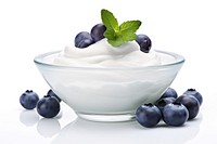 Yoghurt blueberry dessert fruit cream.