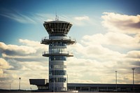 Airport control tower architecture lighthouse building.
