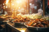 Korean food light leaks meal meat smörgåsbord.