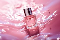 Pink nail liquid bootle packkage cosmetics perfume bottle.