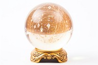 Crystal ball sphere planet globe.