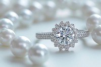 Diamond jewelry gemstone pearl white.