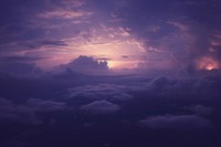 Purple sky cloud outdoors nature thunderstorm.
