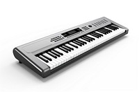 Electronic keyboard piano white background synthesizer.