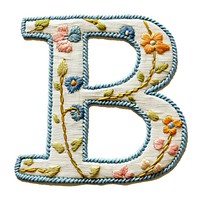 Alphabet B embroidery pattern text.