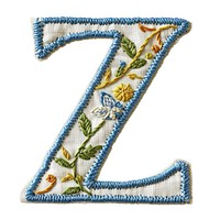 Alphabet Z embroidery pattern text.