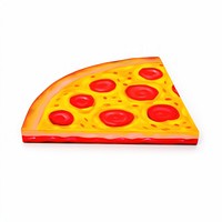 Surrealistic painting of pizza food white background confectionery.