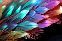 Colourful feathers holographic backgrounds graphics pattern.