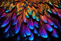 Colourful feathers holographic backgrounds pattern wing.