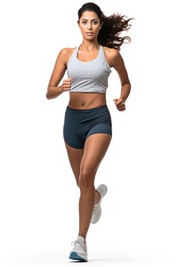 Latin woman exercise jogging footwear running.