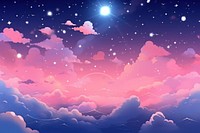 Sky filled with clouds and stars cute wallpaper backgrounds astronomy.