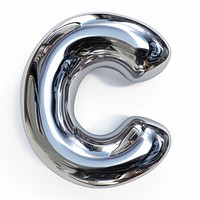 Alphabet C letter silver curve appliance.
