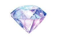 Diamond jewelry gemstone crystal white background.