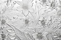 Frosted ice patterned glass white backgrounds flower.