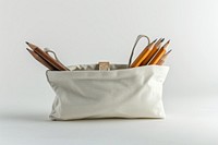 A pencil bag handbag white white background.