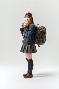 Japanese female student bag footwear backpack.