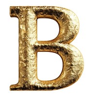 Golden alphabet B letter text white background accessories.