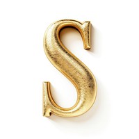 Golden alphabet S letter jewelry number text.