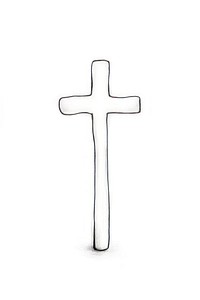 A cross crucifix symbol line.