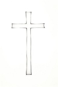 A cross crucifix symbol white.