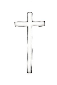 A cross crucifix symbol white.