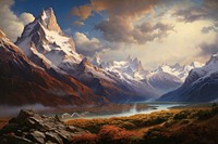 Patagonia in Argentina wilderness landscape panoramic.
