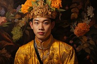 Thai man portrait crown adult.