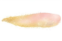 Gold abstract brush stroke white background cosmetics outdoors.