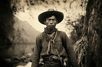 Thai cowboy portrait adult photo.