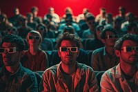 Vintage people watching movie in the cinema wearing 3d glasses photography sunglasses audience.
