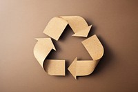 Recycling symbol made of cardboard paper recycling recycling symbol circle.