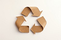 Recycling symbol made of cardboard paper recycling recycling symbol container.