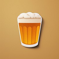 2d beer icon drink glass refreshment.