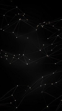 Glowing connected dots on dark backgrounds abstract night.