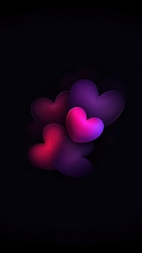 Abstract blurred gradient illustration hearts purple pattern light.