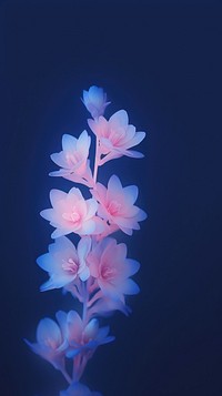 Abstract blurred gradient illustration pink flowers blue blossom purple.