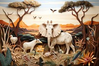 Safari animal wildlife painting.