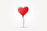 Balloon balloon heart line.