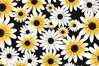 Printing daisies cute pattern backgrounds flower petal.