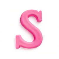 Plasticine letter S number pink text.