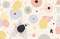 Memphis ladybug pattern background backgrounds abstract art.