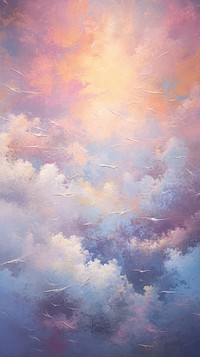 Painting cloud sky outdoors.
