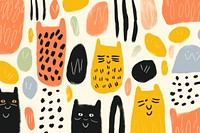 Stroke painting of background animal cute pattern backgrounds drawing mammal.