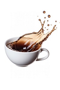 Coffee cup drink mug white background.