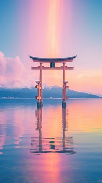 Sky outdoors nature torii.