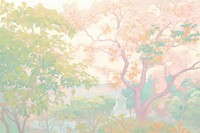 Tree backgrounds outdoors painting.